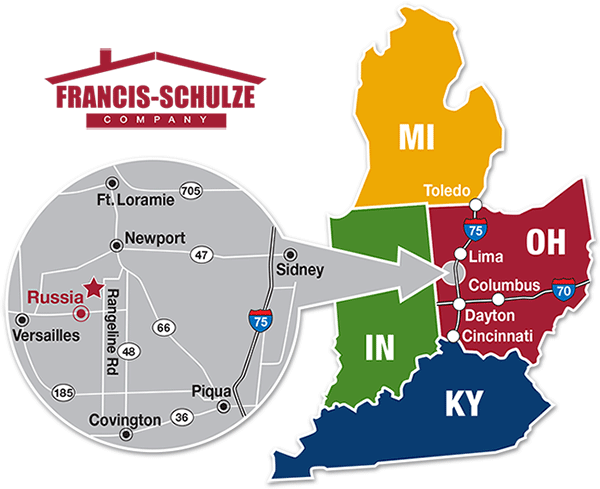 Francis-Schulze Company Map